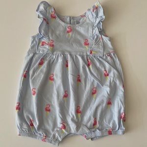Flamingo Printed Bubble Romper